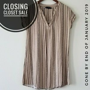 ☆LAST DAY!☆ Beige & Black Pattern Dress